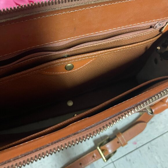 Vintage DOONEY & BOURKE All Weather Leather Bag Pebbled w/ Top Handles Crossbody - Picture 14 of 15